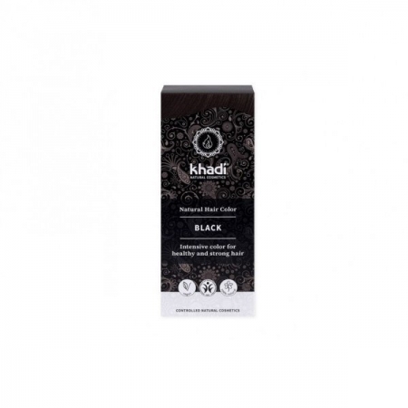 KHADI Ziołowa farba do koloryzacji włosów Henna CZARNA 100g